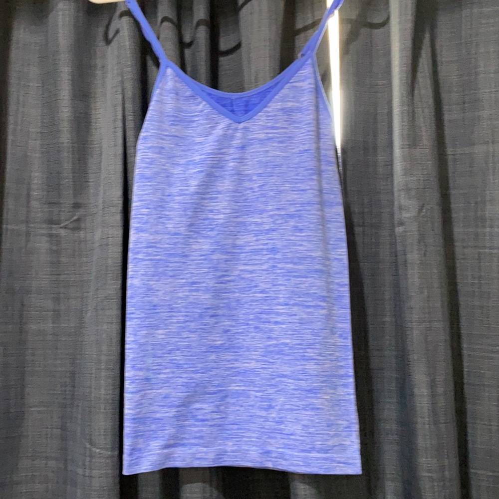 Reversible blue exercise top